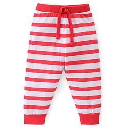 Babyhug Cotton Jersey Knit Full Length Lounge Pants Striped & Dino Print Pack of 3 - Multicolor
