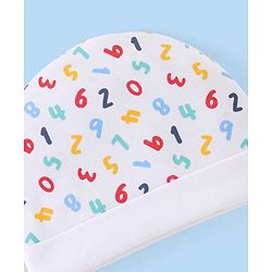 Babyhug 100% Cotton Knit Cap Mittens & Booties Number Print - Multicolour