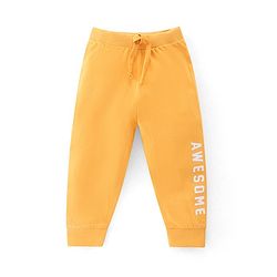 Babyhug Cotton Jersey Knit Full Length Lounge Pant Truck & Text Print Pack of 3 - Blue White & Yellow