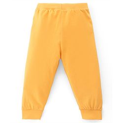 Babyhug Cotton Jersey Knit Full Length Lounge Pant Truck & Text Print Pack of 3 - Blue White & Yellow