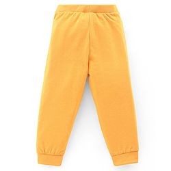 Babyhug Cotton Knit Full Length Text Print Lounge Pants Pack of 3 - Yellow Green & Blue