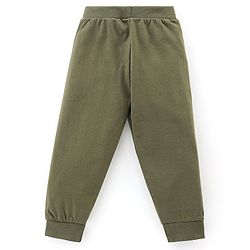 Babyhug Cotton Knit Full Length Text Print Lounge Pants Pack of 3 - Yellow Green & Blue