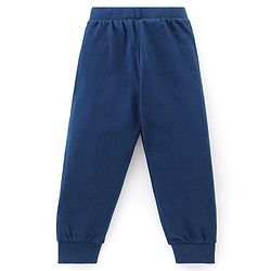 Babyhug Cotton Knit Full Length Text Print Lounge Pants Pack of 3 - Yellow Green & Blue
