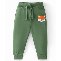 Babyhug Cotton Full Length Lounge Pants Fox Print Pack of 3 - Blue Green & Red