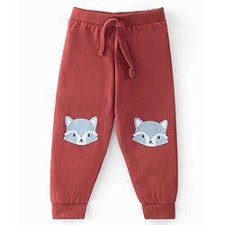 Babyhug Cotton Full Length Lounge Pants Fox Print Pack of 3 - Blue Green & Red