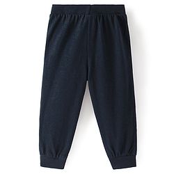 Babyhug Cotton Jersey Knit Full Length Lounge Pant Text Printed - Navy Blue