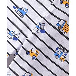 Babyhug Cotton Jersey Knit Full Length Lounge Pant JCB Printed - Grey