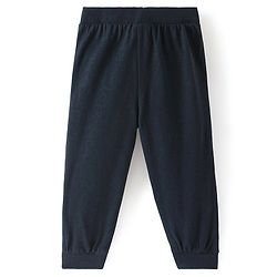 Babyhug Cotton Jersey Knit Full Length Lounge Pant Lion Printed - Navy Blue