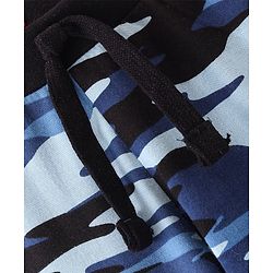 Babyhug Cotton Jersey Knit Full Length Camo Printed Lounge Pant - Blue