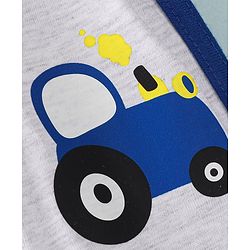 Babyhug Cotton Jersey Knit Full Length Lounge Pant Car Printed - Grey