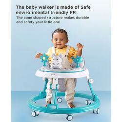 Babyhug Permium Multifunctional 360 Baby Walker with 2 Level Height Adjustment & Musical Play Tray Cum Feeding Tray