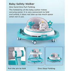 Babyhug Permium Multifunctional 360 Baby Walker with 2 Level Height Adjustment & Musical Play Tray Cum Feeding Tray
