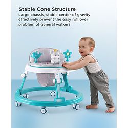 Babyhug Permium Multifunctional 360 Baby Walker with 2 Level Height Adjustment & Musical Play Tray Cum Feeding Tray