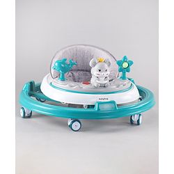 Babyhug Permium Multifunctional 360 Baby Walker with 2 Level Height Adjustment & Musical Play Tray Cum Feeding Tray