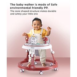 Babyhug Permium Multifunctional 360 Baby Walker with 2 Level Height Adjustment & Musical Play Tray Cum Feeding Tray