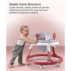 Babyhug Permium Multifunctional 360 Baby Walker with 2 Level Height Adjustment & Musical Play Tray Cum Feeding Tray
