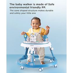 Babyhug Permium Multifunctional 360 Baby Walker with 2 Level Height Adjustment & Musical Play Tray Cum Feeding Tray