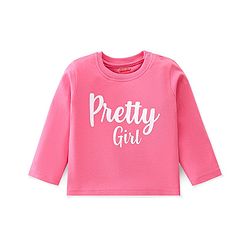 Babyhug Interlock Knit Full Sleeves Night Suit Text Printed - Blue & Pink