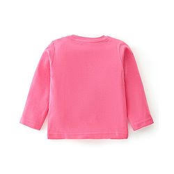 Babyhug Interlock Knit Full Sleeves Night Suit Text Printed - Blue & Pink