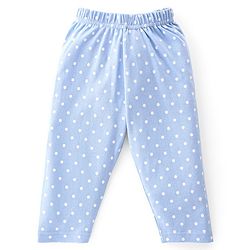 Babyhug Interlock Knit Full Sleeves Night Suit Text Printed - Blue & Pink