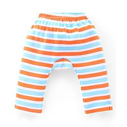 Babyhug Cotton Knit Full Length Bear Print Diaper Pants Pack of 3 - Multicolour