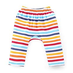 Babyhug Cotton Knit Full Length Bear Print Diaper Pants Pack of 3 - Multicolour