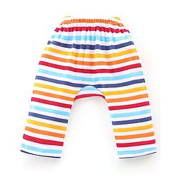 Babyhug Cotton Knit Full Length Bear Print Diaper Pants Pack of 3 - Multicolour