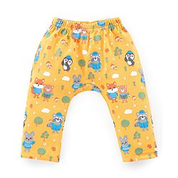 Babyhug Cotton Knit Full Length Penguin Print Diaper Pants Pack of 3 - Multicolour