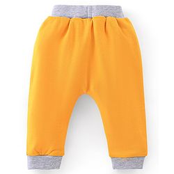 Babyhug Cotton Knit Full Length Tiger Print Diaper Pants Pack of 2 - Yellow & Grey