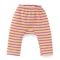 Babyhug Cotton Interlock Knit Full Length Diaper Legging Stripes & Bunny Print Pack Of 3 - Multicolor