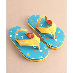 Cute Walk by Babyhug Slip On Flip Flops with Numeric Print- Blue