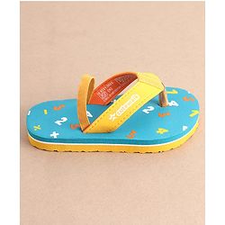 Cute Walk by Babyhug Slip On Flip Flops with Numeric Print- Blue