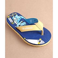 Cute Walk by Babyhug Slip On  Flip Flops with Dino Print- Blue