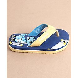 Cute Walk by Babyhug Slip On  Flip Flops with Dino Print- Blue
