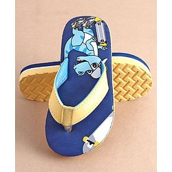Cute Walk by Babyhug Slip On  Flip Flops with Dino Print- Blue