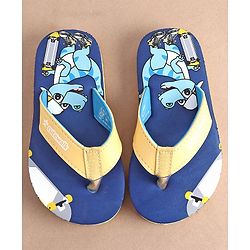 Cute Walk by Babyhug Slip On  Flip Flops with Dino Print- Blue