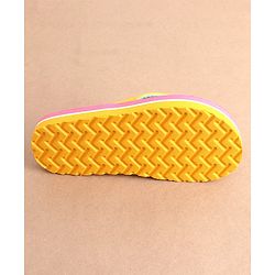 Cute Walk by Babyhug Slip On Flip Flops with Rainbow Print- Pink