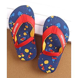 Cute Walk by Babyhug Slip On  Flip Flops with Colour Slash Print-  Red