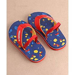 Cute Walk by Babyhug Slip On  Flip Flops with Colour Slash Print-  Red