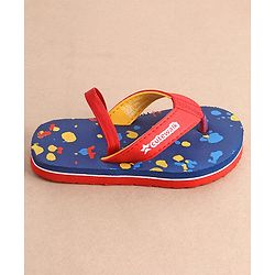 Cute Walk by Babyhug Slip On  Flip Flops with Colour Slash Print-  Red
