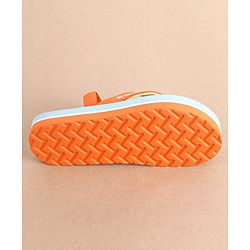 Cute Walk by Babyhug Slip On Flip Flops with Giraffe Print- Orange