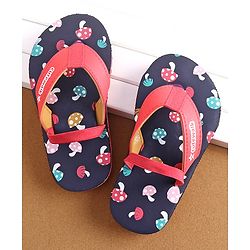 Cute Walk by Babyhug Slip On Flip Flops with Mushroom Print-  Blue