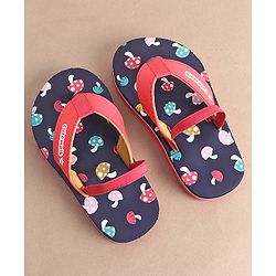 Cute Walk by Babyhug Slip On Flip Flops with Mushroom Print-  Blue