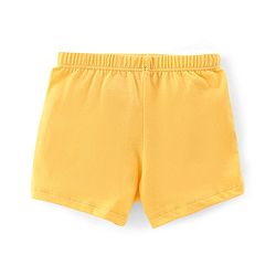 Babyhug 100% Cotton Knit Solid Stripe & Animal Print Trunk Pack of 3- White & Yellow