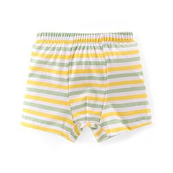 Babyhug 100% Cotton Knit Solid Stripe & Animal Print Trunk Pack of 3- White & Yellow