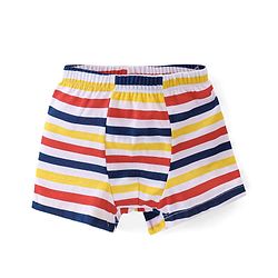 Babyhug 100% Cotton Knit Dino & Stripe Print Trunks Pack of 3- Multicolour