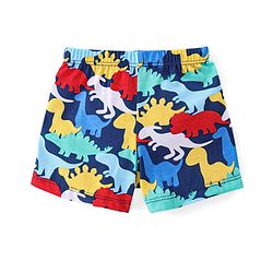 Babyhug 100% Cotton Knit Dino & Stripe Print Trunks Pack of 3- Multicolour