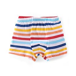 Babyhug 100% Cotton Knit Teddy & Stripe Print Trunks Pack of 3- Multicolour