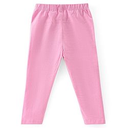 Babyhug Cotton Lycra Full Length Floral Printed Leggings Pack of 3 - Pink & Cream