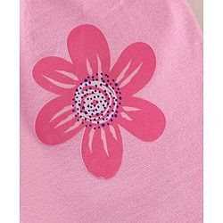 Babyhug Cotton Lycra Full Length Floral Printed Leggings Pack of 3 - Pink & Cream